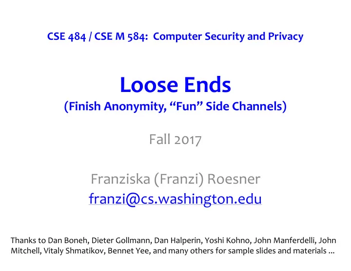 loose ends