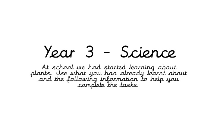 year 3 science