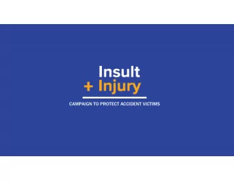 CAMPAIGN TO PROTECT ACCIDENT VICTIMS  Discussion Overview  1. The Issue  2. Victim Impact  3. The