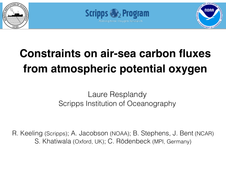 constraints on air sea carbon fluxes from atmospheric