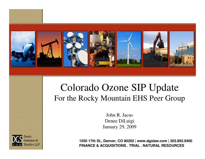 colorado ozone sip update