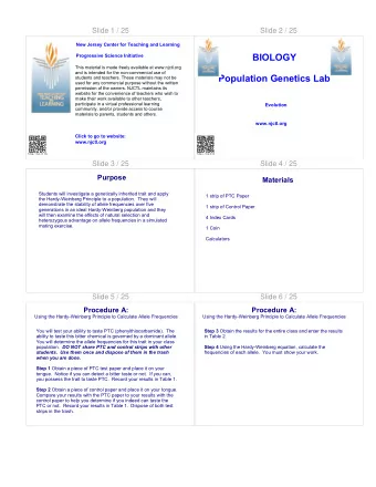 BIOLOGY  Progressive Science Initiative  This material is made freely available at www.njctl.org