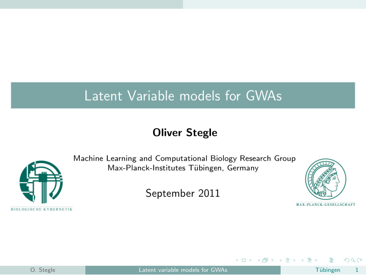 latent variable models for gwas