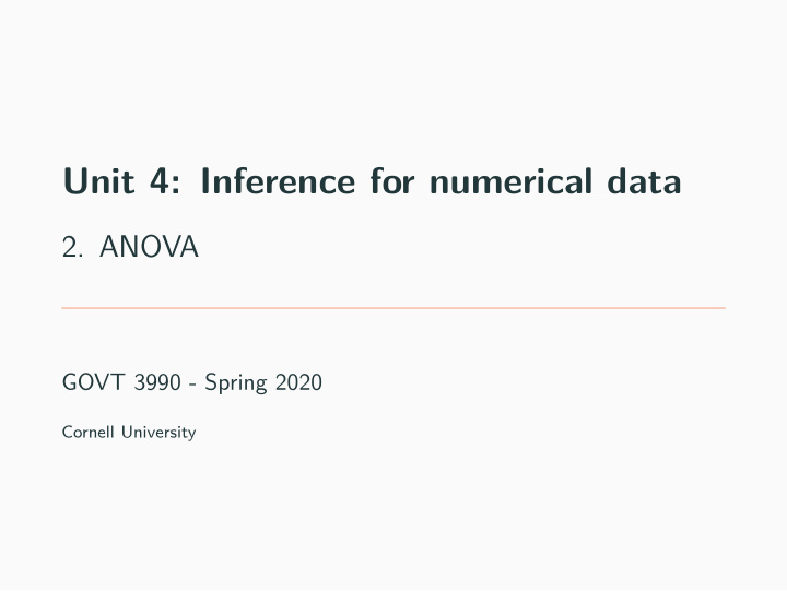 unit 4 inference for numerical data