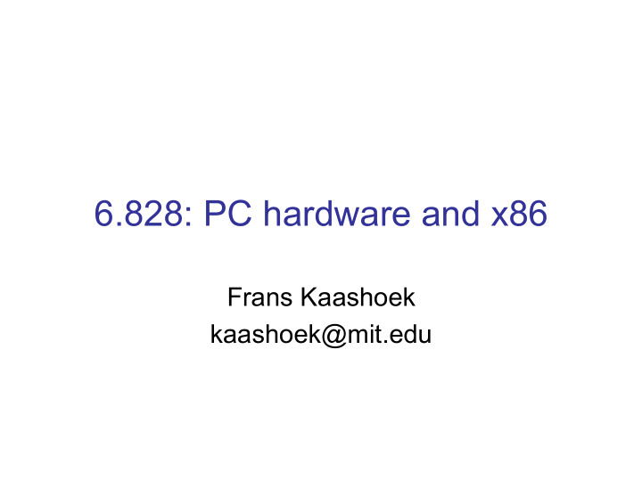 6 828 pc hardware and x86