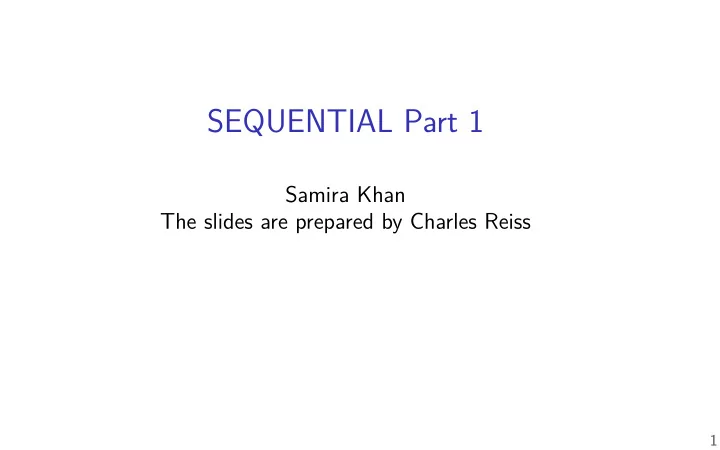 sequential part 1