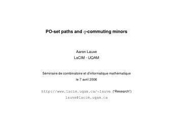 Outline  I. Flags  what is a flag?  who cares?  II. (commutative) Generic matrices