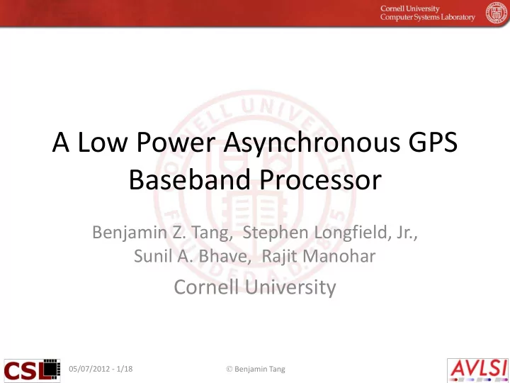 a low power asynchronous gps