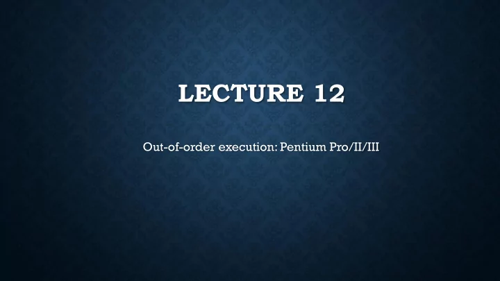 lecture 12