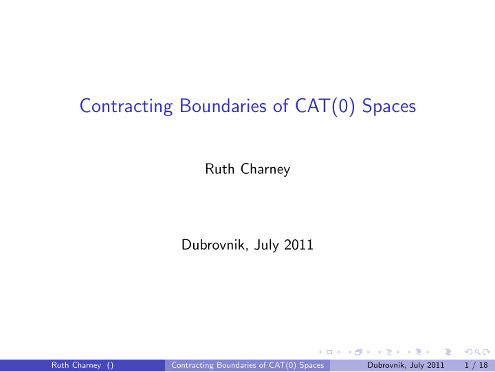 contracting boundaries of cat 0 spaces