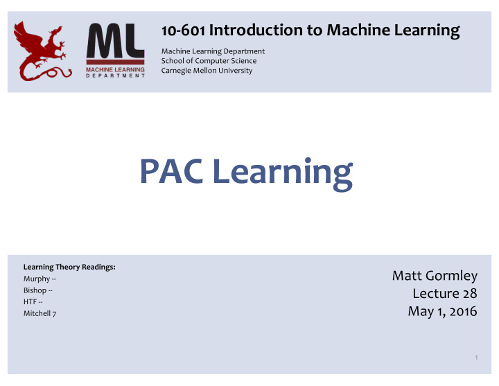 pac learning