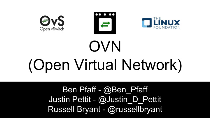 ovn open virtual network