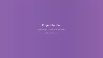 Project Pacifier  Controlling a TV with a Clicker device  by Florian Thurnwald THURNWALD