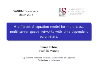 A differential equation model for multi-class,  multi-server queue networks with time dependent