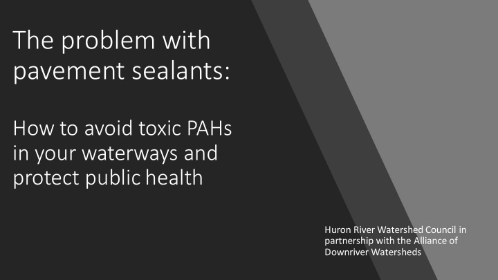 the problem with pavement sealants