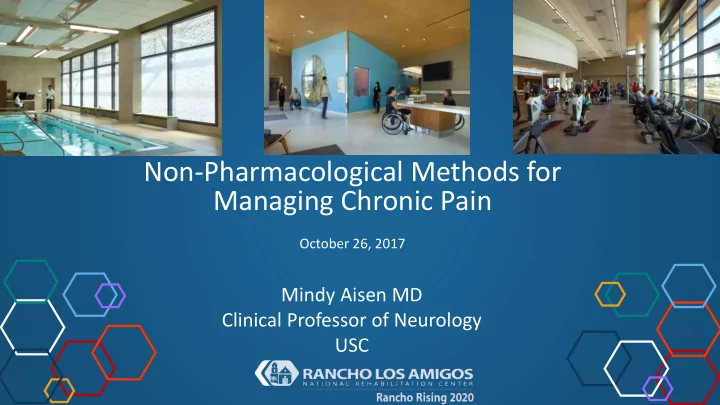non pharmacological methods for managing chronic pain