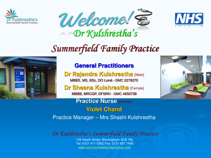 dr kulshrestha s summerfield family practice