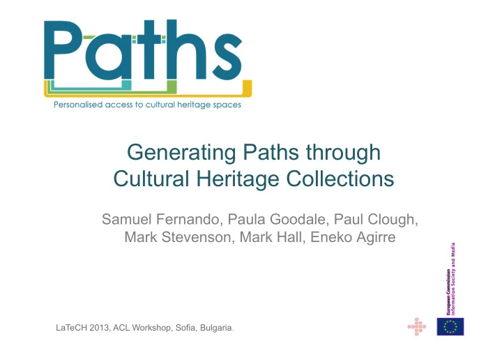 generating paths through cultural heritage collections