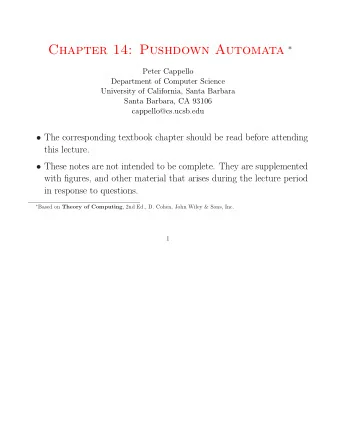 A New Format for Finite Automata  We give an alternate format for describing FA:  The finite