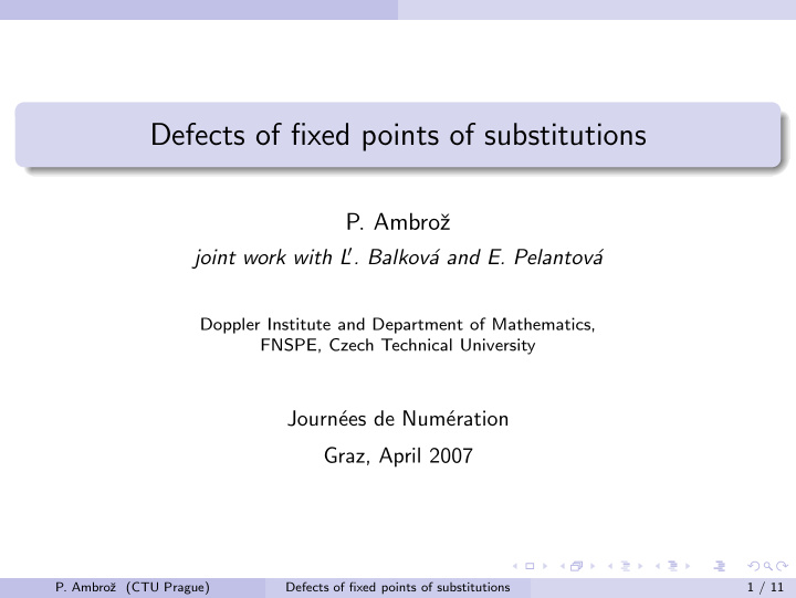 defects of fixed points of substitutions
