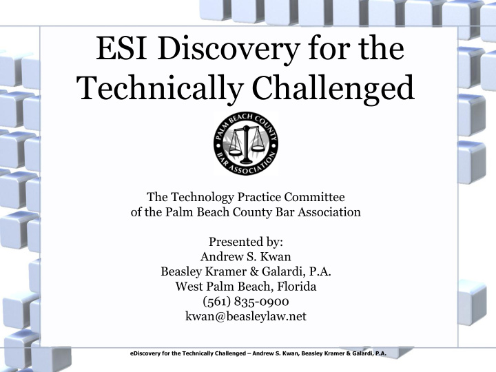esi discovery for the