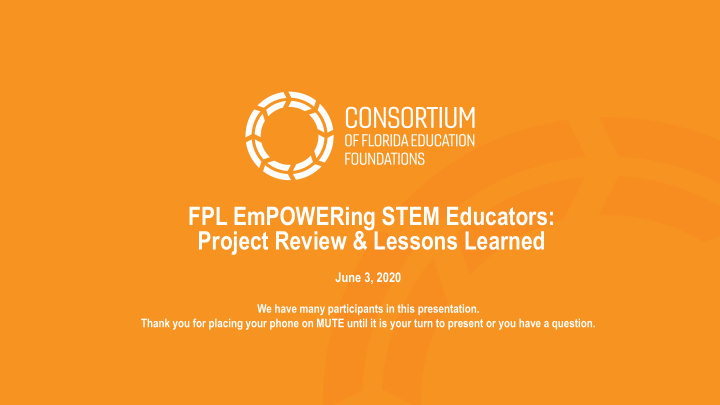 fpl empowering stem educators project review lessons