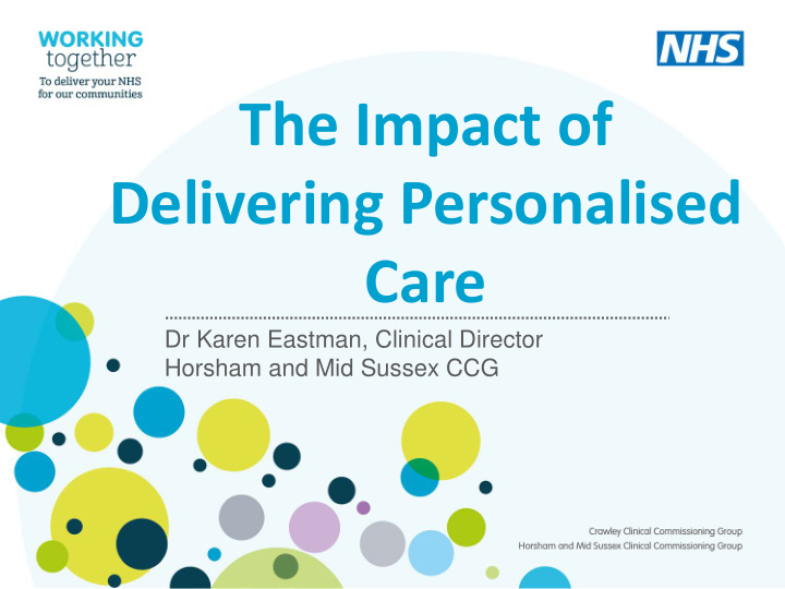 the impact of delivering personalised care