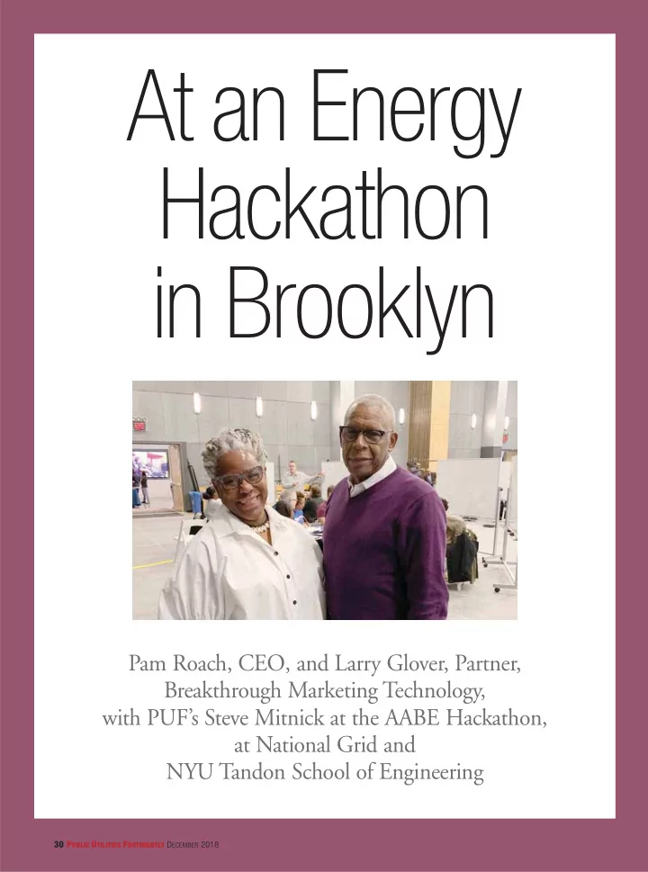 at an energy hackathon in brooklyn
