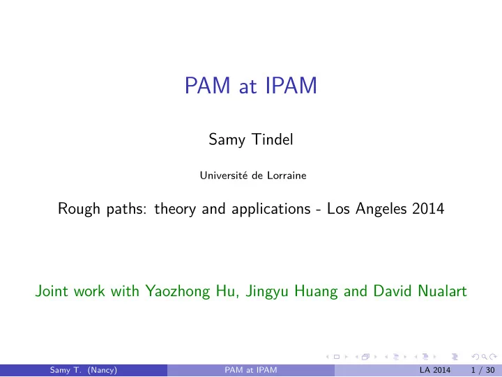 pam at ipam