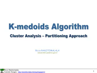 Ricco RAKOTOMALALA  Universit Lumire Lyon 2  Ricco Rakotomalala  1  Tutoriels Tanagra -