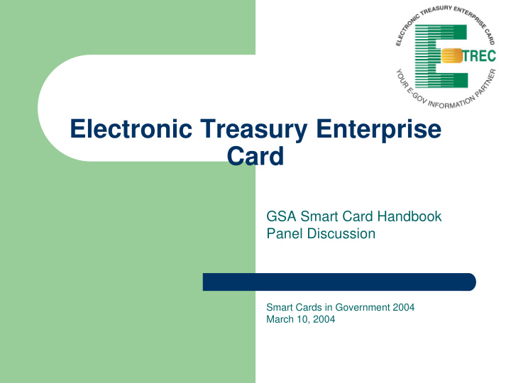 electronic treasury enterprise card