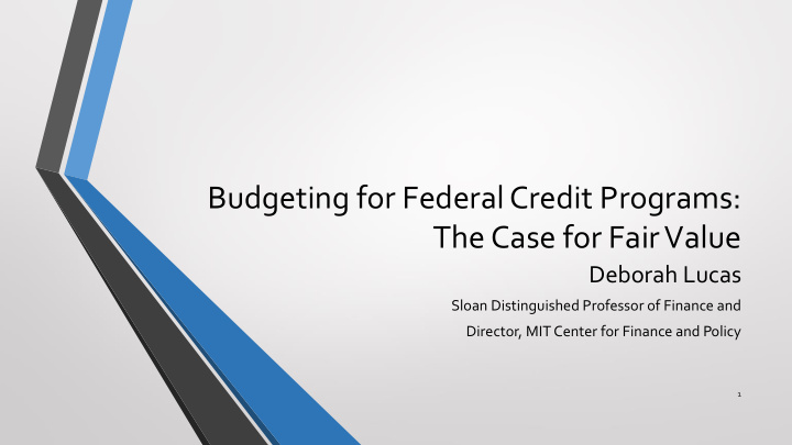budgeting for federal credit programs