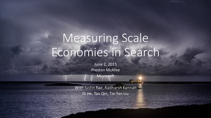 measuring scale economies in search