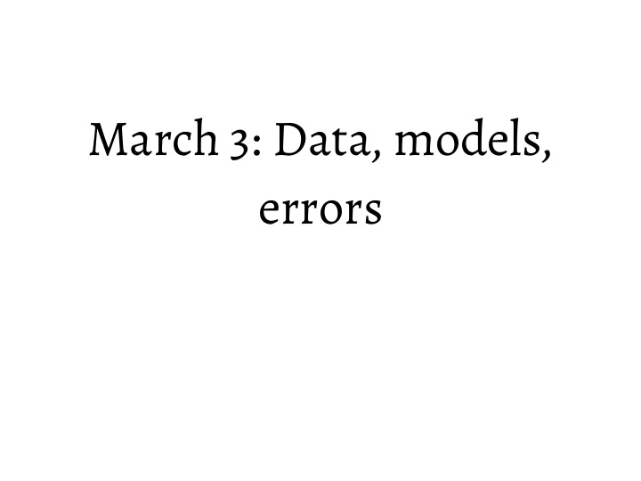 march 3 data models errors