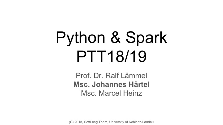 python spark ptt18 19