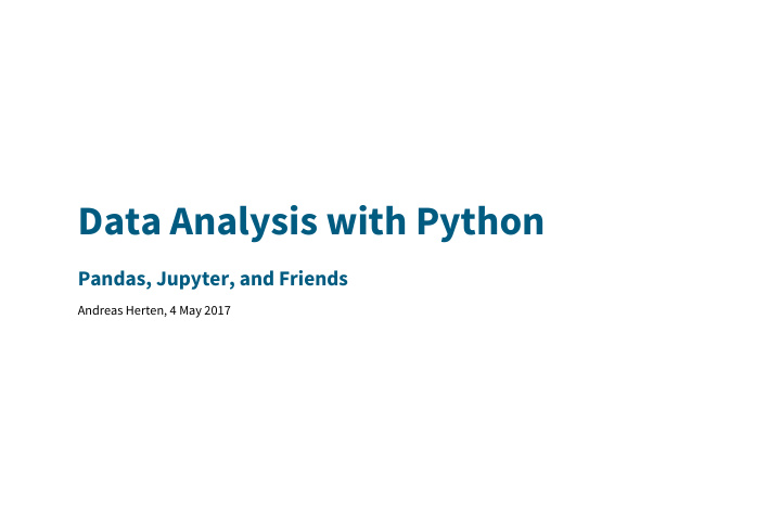 data analysis with python