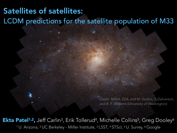 satellites in mw mass halos