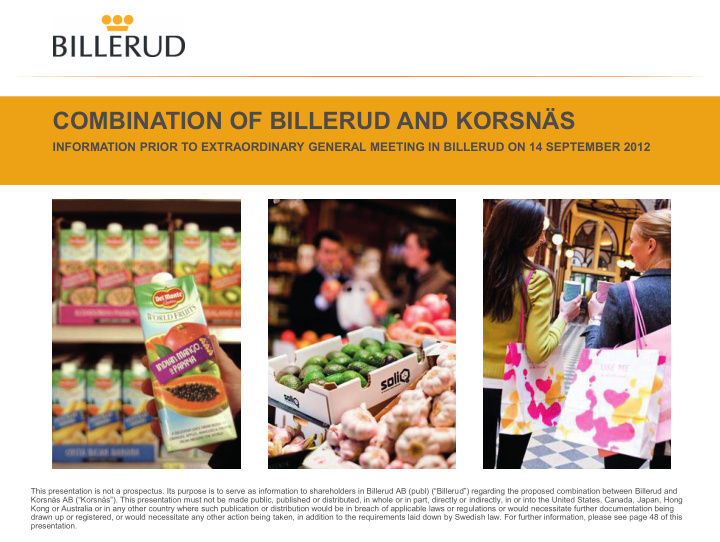 combination of billerud and korsn s