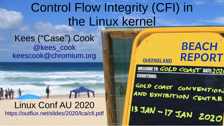 control flow integrity cfi in the linux kernel