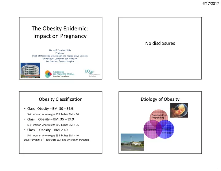 the obesity epidemic impact on pregnancy