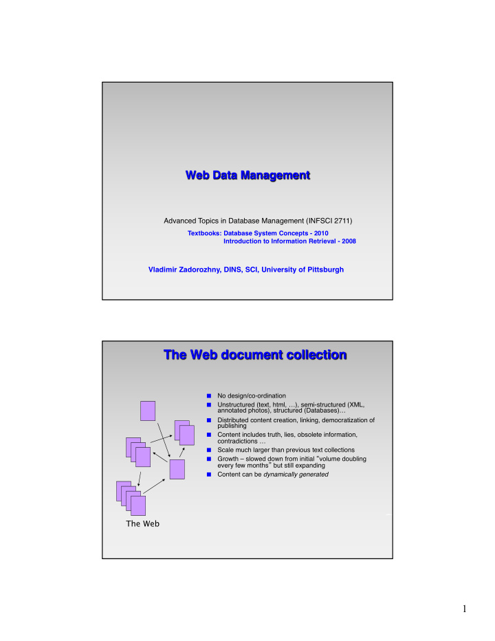 the web document collection