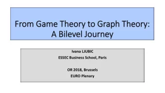 EURO Plenary  Stackelberg Games  Two-player sequential-play game: LEADER and FOLLOWER  LEADER