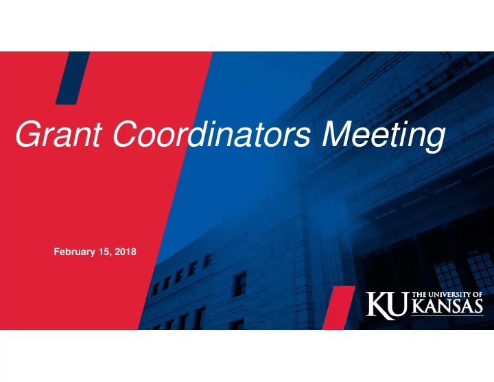 grant coordinators meeting