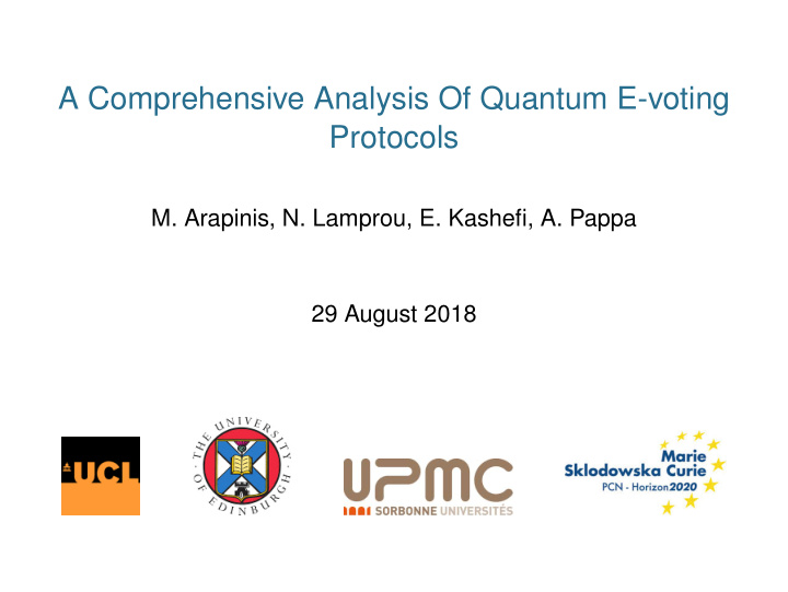 a comprehensive analysis of quantum e voting protocols