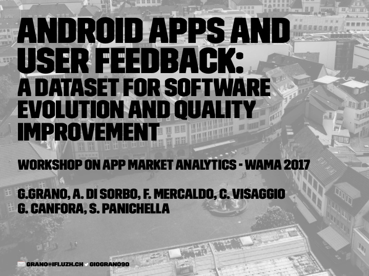 android apps and user feedback