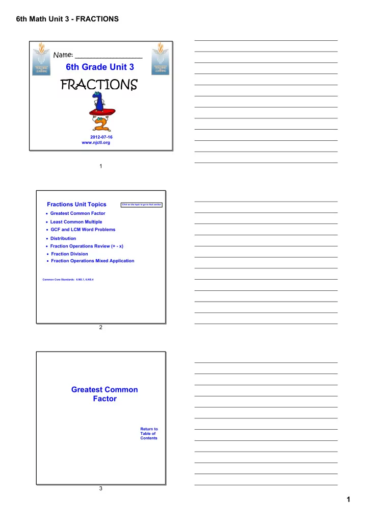 fractions