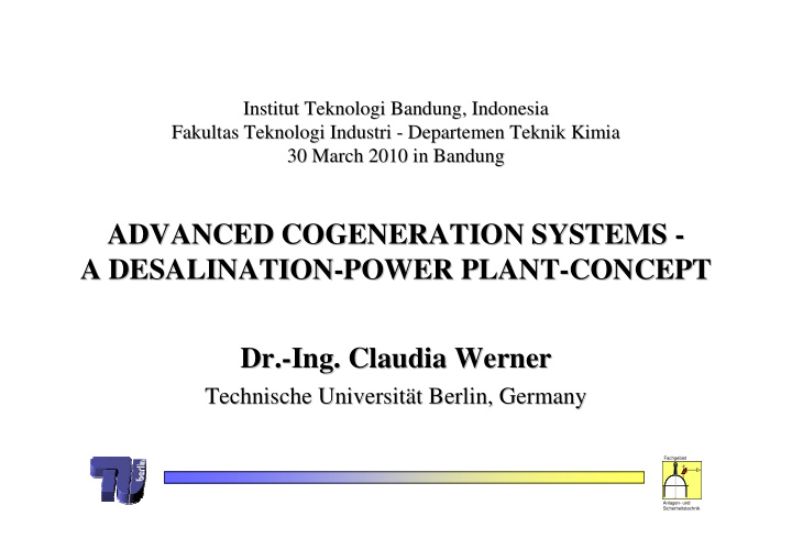 advanced cogeneration systems advanced cogeneration