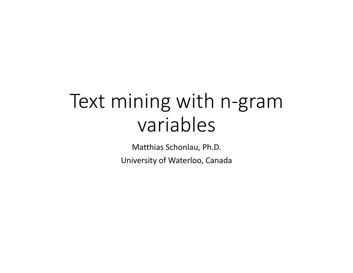 text mining with n gram variables