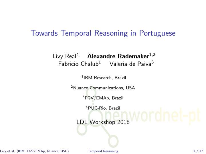 towards temporal reasoning in portuguese