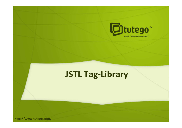 jstl tag library